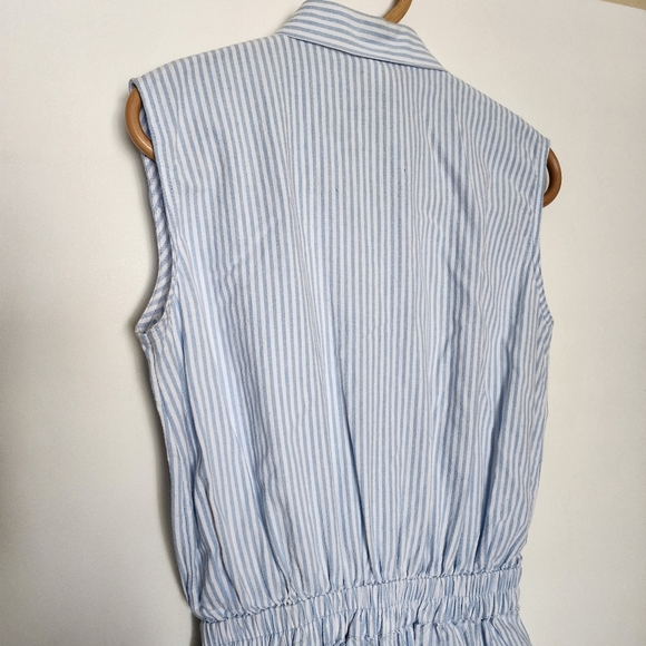 Vintage beaded blue striped romper shorts - Picture 10 of 15